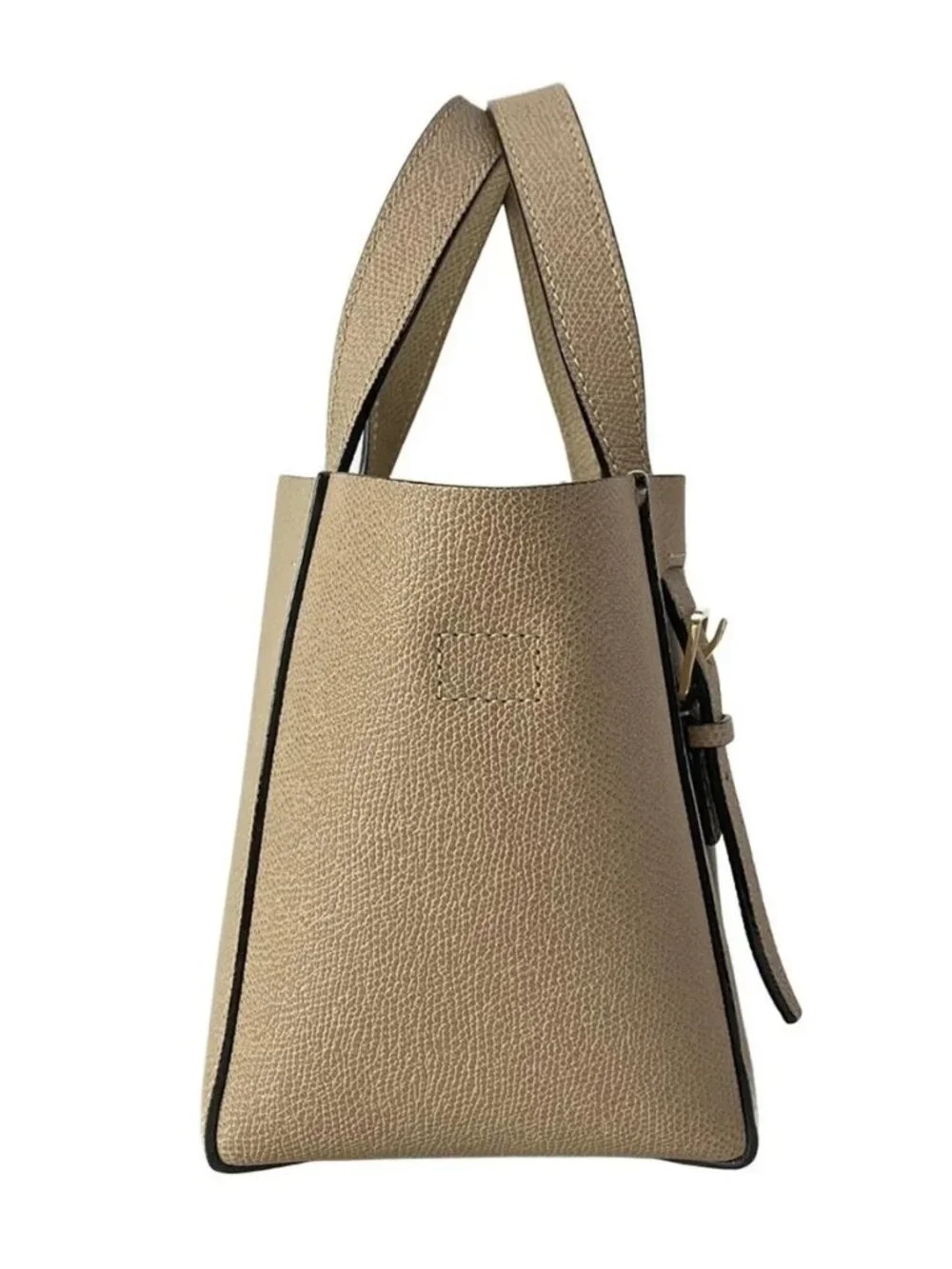 Valextra Bucket Bag Micro Shoulder Pink Beige Leather HANDBAG